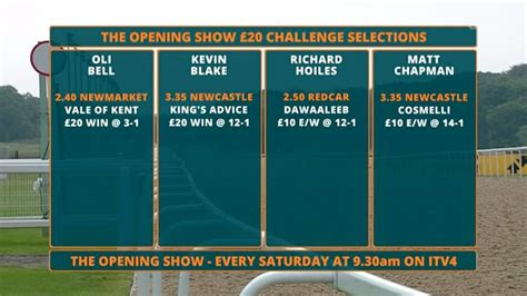 itv morning line tips|ITV Racing: The Opening Show .